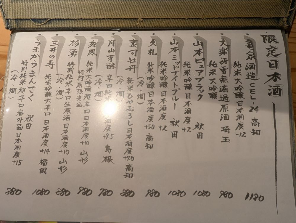 ドリンクメニュー1